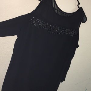 Black off shoulder top